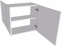 Peninsula single wall unit, low 575mm high with doors/drawer fronts