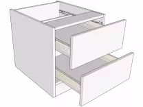 2 drawer bedside cabinet with doors/drawer fronts
