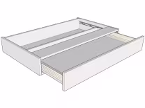 145mm high knee hole bedroom drawer unit for 140mm drawer with doors/drawer fronts