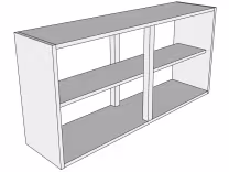 Peninsula double wall unit, low 575mm high
