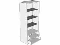 Medium glazed dresser unit carcass 1210mm high