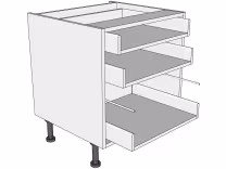 3 drawer low level drawer pack carcass