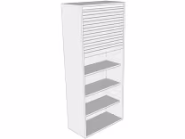 Tall tambour dresser with full height tambour