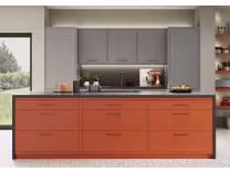 Zola matte orange and grey kitchen paint to order replacement kitchen cupboard doors and drawer fronts