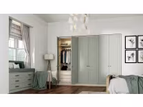 Paris grey Shaker style bedrooms with panelling design replacement fitted wardrobe doors