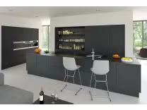 Matt grey Integra modern handleless kitchen design kitchen carcassess, replacement doors and drawer fronts