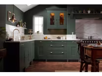 Fitzroy Kitchen in Copse Green Shaker kitchen with kitchen island replacement kitchen cabinets and cupboard doors