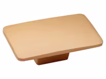 Camden Rectangular Knob in brushed brass