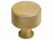 Knurled Aluminium Knob in satin brass