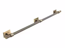 Knurled Bar Handle in Aged Brass