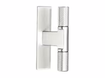 Didsbury Knurled T-Bar handle with backplate in stainless steel