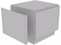 Clifden Full Height C Shape End Panel/Post Kit For 1200 Wide Island