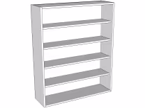 Medium Double Kitchen Dresser Unit - Bifold 2 door