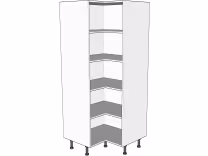 'L' shape corner storage unit carcass - for 2 separate doors