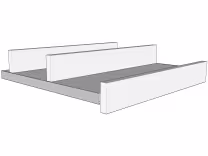 Pull-out shoe rack with slides included