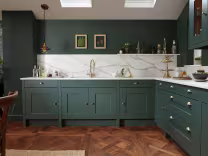 Fitzroy Kitchen in Copse Green Shaker kitchen replacement kitchen cupboard doors and drawer fronts
