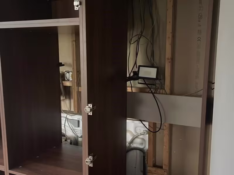 built in integrated tall kitchen cabinets