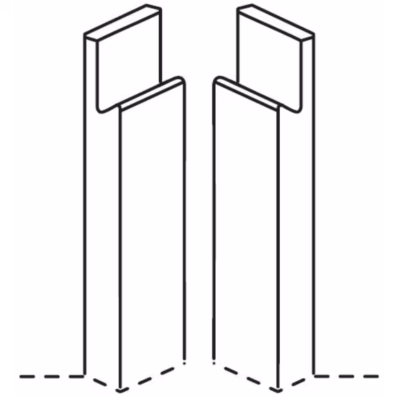 Remo PTO Corner Post 715x70x22mm