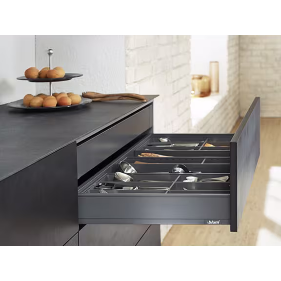 Blum Internal Legrabox Orion Grey pre built M Height drawer  270 DEEP