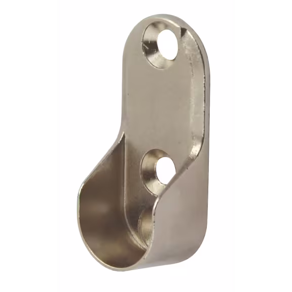 Hanging rail end support chrome