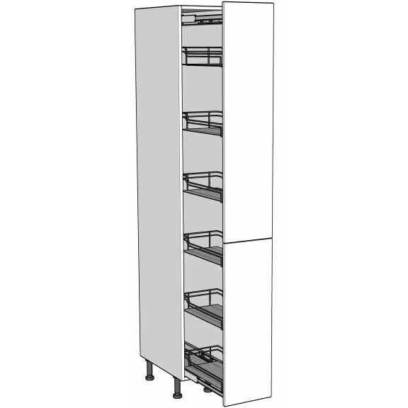 Tall storage unit for pull out larders 2150mm high with doors/drawer fronts