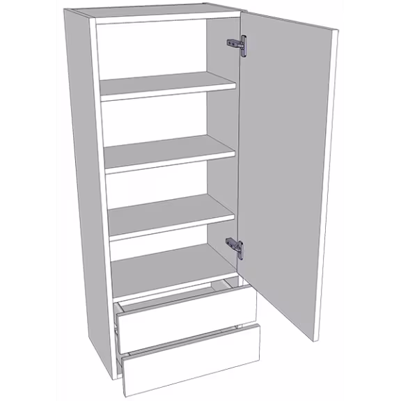 Medium Solid Door Dresser - Single with doors/drawer fronts
