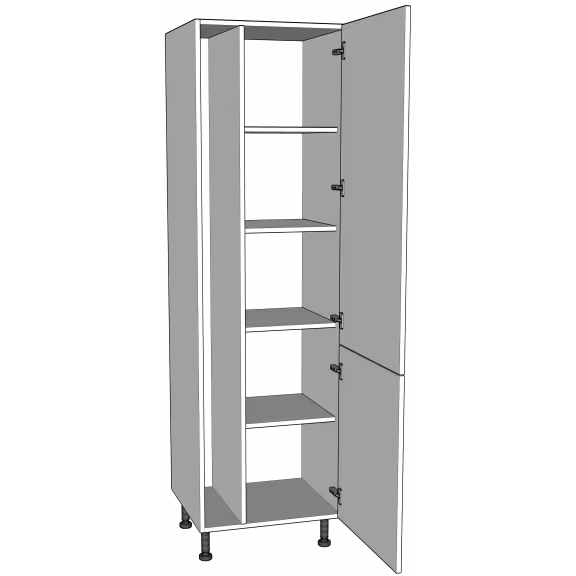 Medium ironing board storage unit carcass 1970mm high with doors/drawer fronts