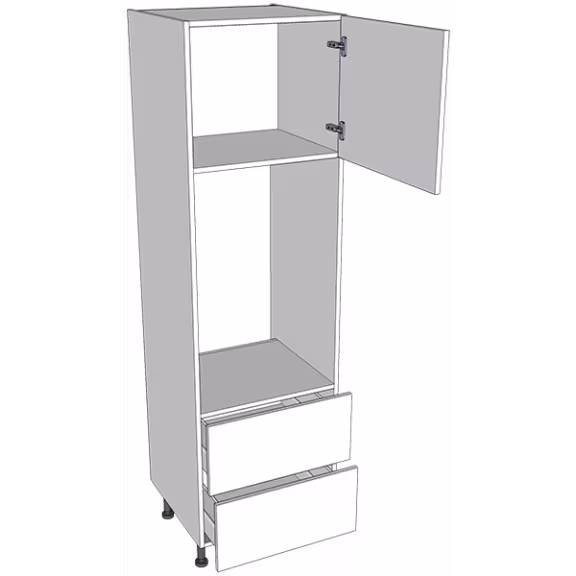 Medium oven housing carcass 1970mm high with drawer boxes with doors/drawer fronts