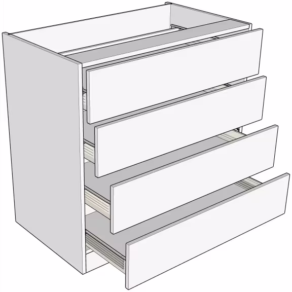 4 drawer bedroom tall boy unit 980mm high with doors/drawer fronts
