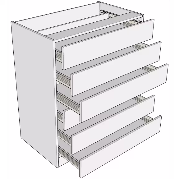 1180mm high bedroom tallboy unit with 6 drawers with doors/drawer fronts