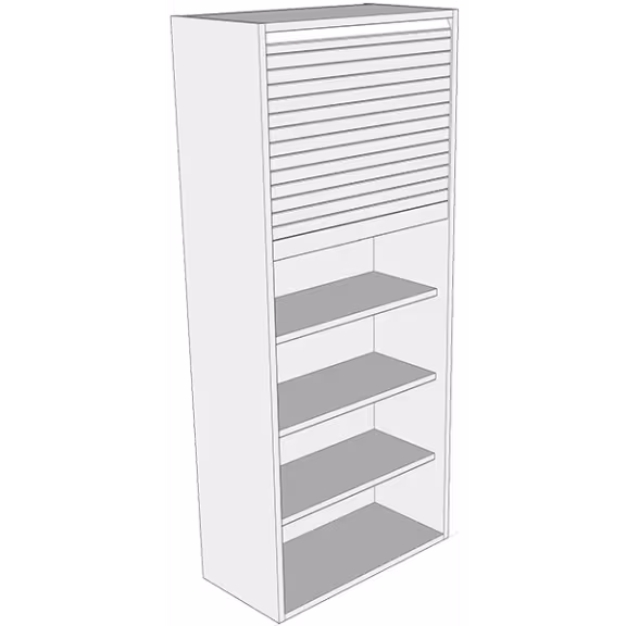 Tall tambour dresser with full height tambour