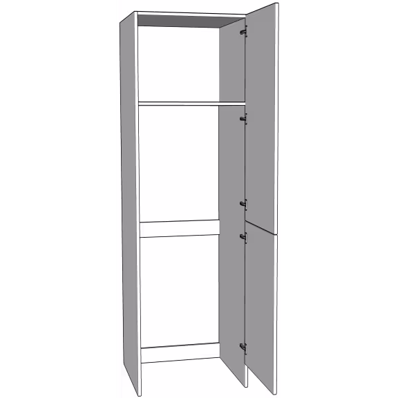 Washer - dryer cabinet with sides to floor with doors/drawer fronts