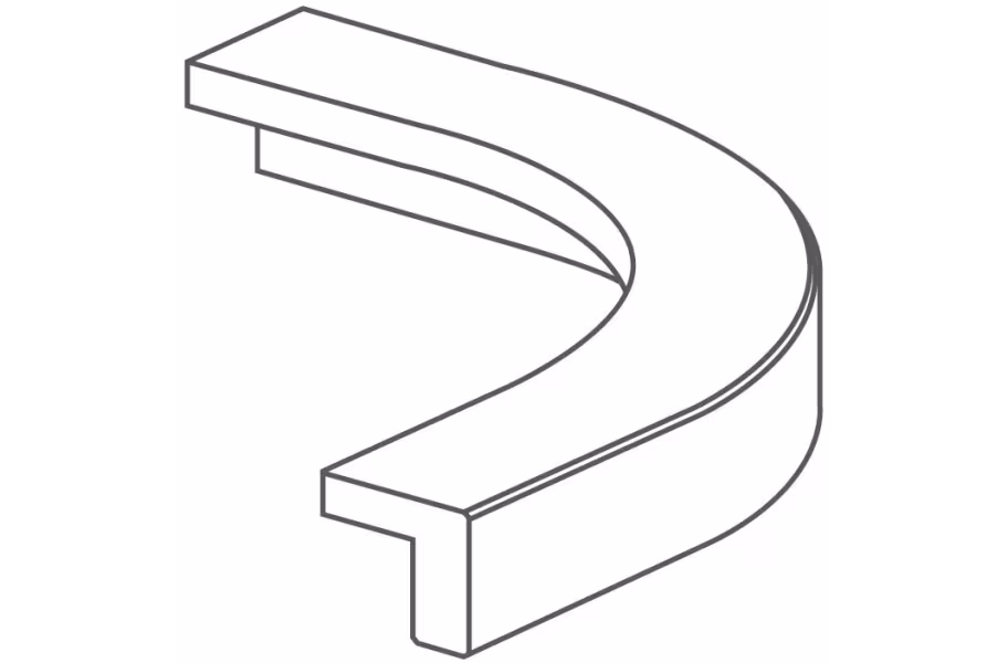 Fitzroy PTO Lighting Pelmet 50x345x345mm, for use on l-shaped layout