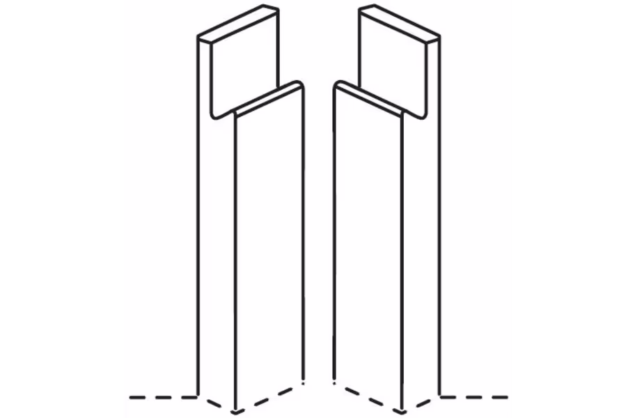 Remo PTO Corner Post 715x70x22mm