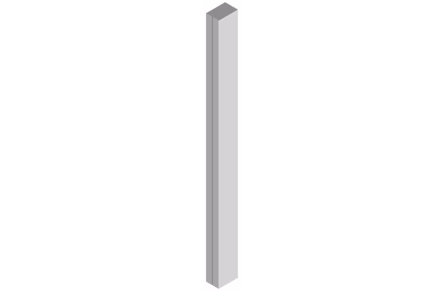 Winslow PTO Tall Feature End Post, 3000 X 50 X 75
