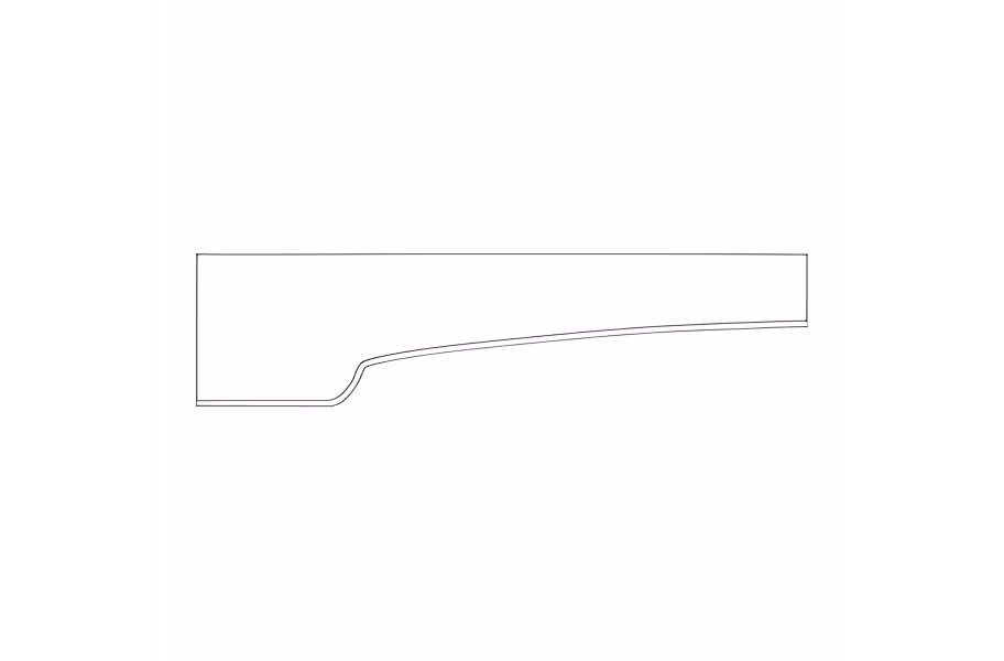 unique arched bridging pelmet left