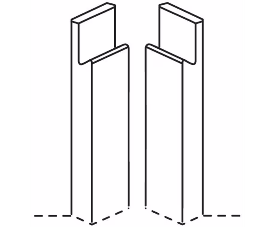 Remo Corner Post 715x70x22mm