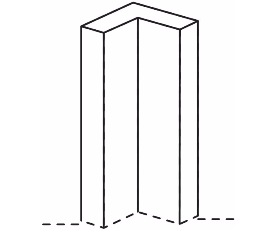 Hunton Corner Post 325x70x70mm, for use on internal
