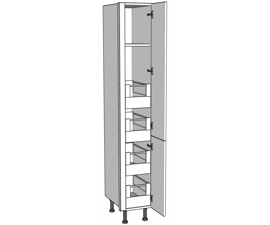 Medium Storage Unit (1970mm) - 4 Internal Drawers True Handleless version