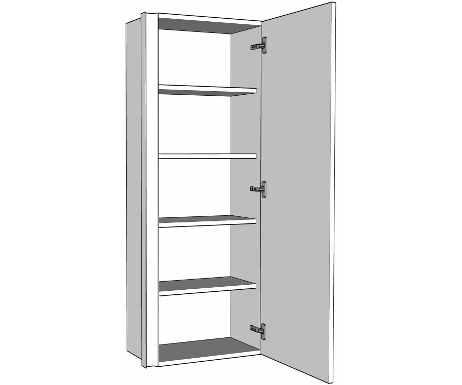 Tall Single Kitchen Dresser Unit True Handleless version