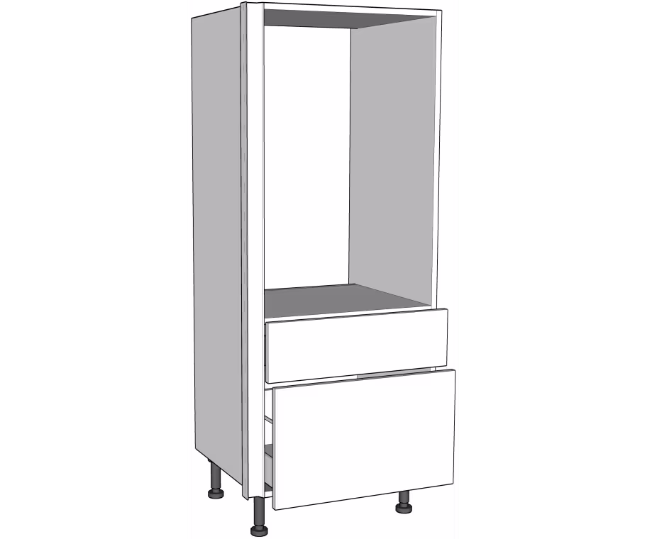 Intermediate oven housing carcass 1440mm high with drawer box True Handleless version
