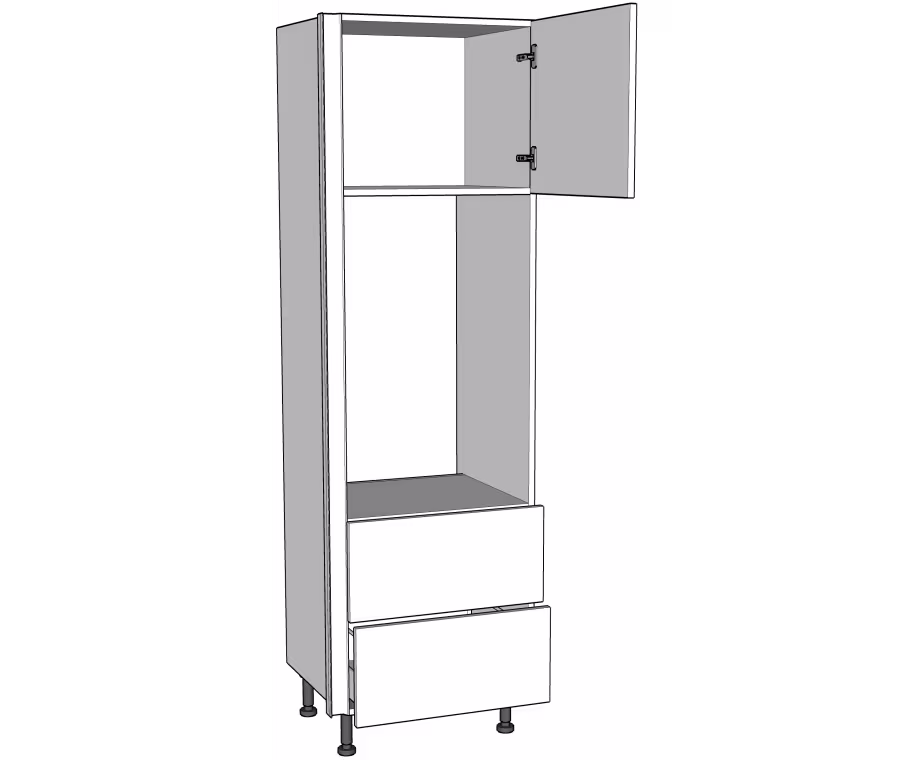 Medium oven housing carcass 1970mm high with drawer boxes True Handleless version