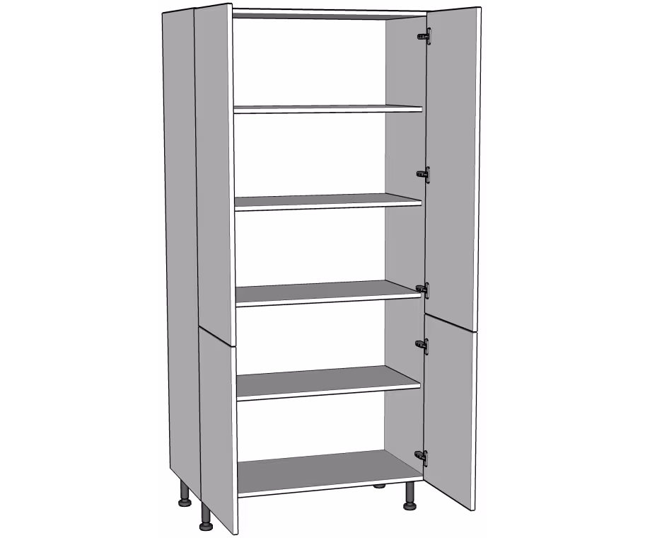 Medium storage unit, double width with doors/drawer fronts