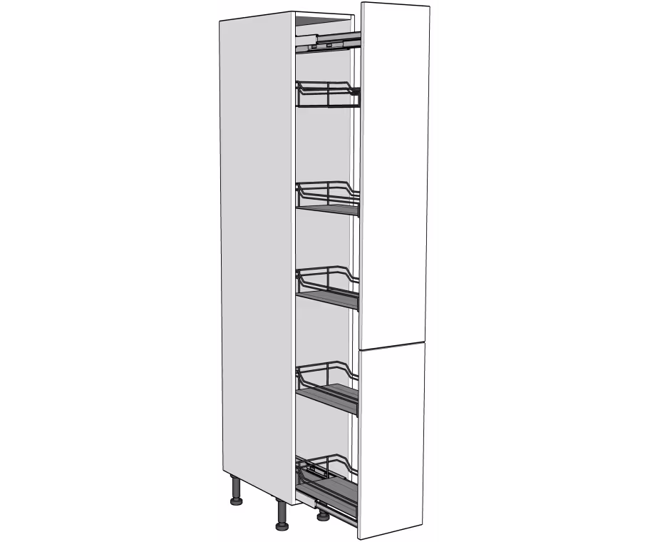Tallboy storage unit for pull out larders 1250mm high with doors/drawer fronts