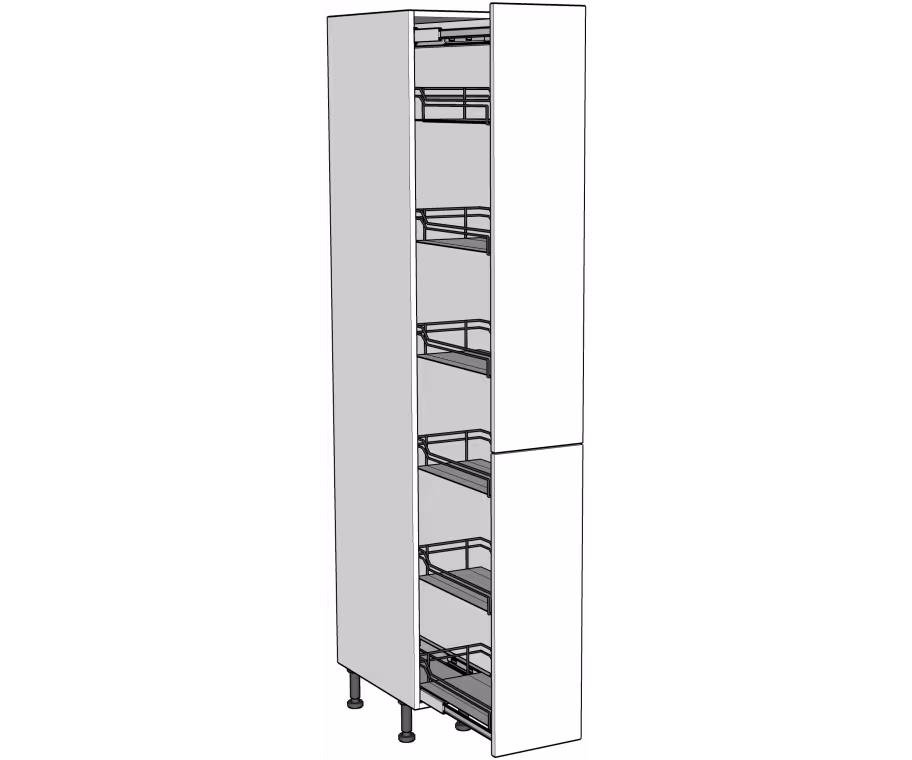 Tall storage unit for pull out larders 2150mm high with doors/drawer fronts