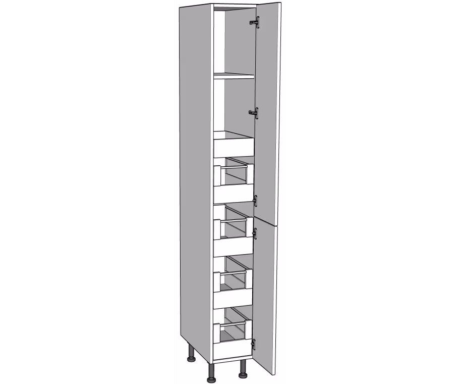 Tall Storage Unit (2150mm) - 5 Internal Drawers with doors/drawer fronts