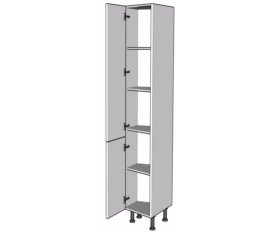 Angled tallboy storage unit carcass 1250mm high with doors/drawer fronts