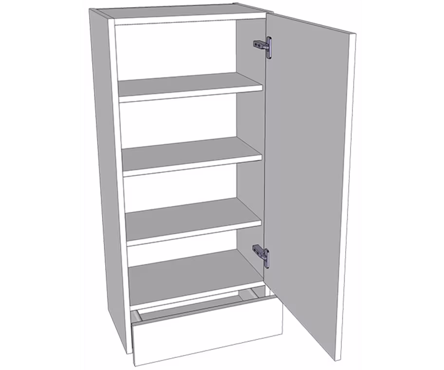 Solid door dresser carcass with working drawer with doors/drawer fronts