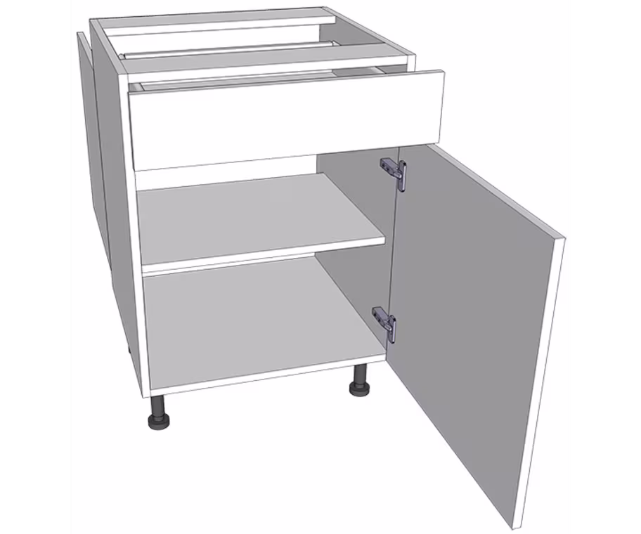 Peninsula drawerline base unit with doors/drawer fronts