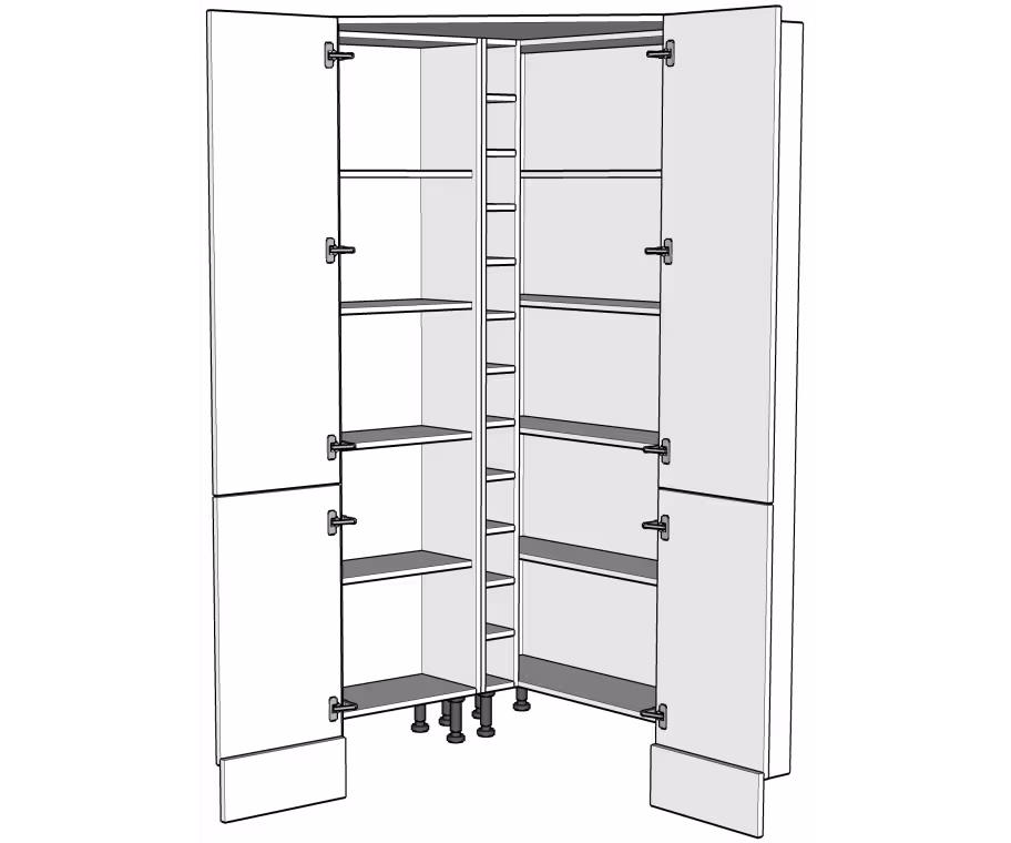 Diagonal Walk In Larder Unit Medium (1970h) with doors/drawer fronts